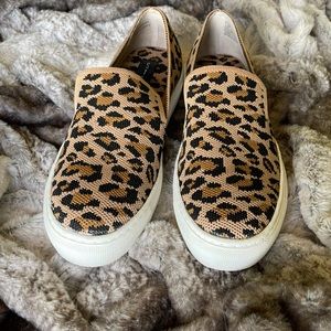 Steve Madden knit leopard slip-on sneakers. BRAND NEW in box. Size 6.5